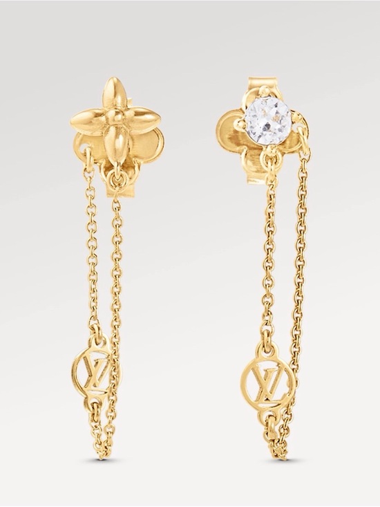 Louis Vuitton Jewelry - Louis Vuitton Petit Short Earring - LV Drop Chain Earrings - Gold